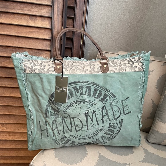 Myra Bag Handbags - Myra Bag- Handmade Print Weekender